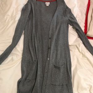 Long grey cardigan
